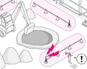 危険エリアへの接近を検知してお知らせ🔔
